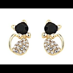 cat stud earrings